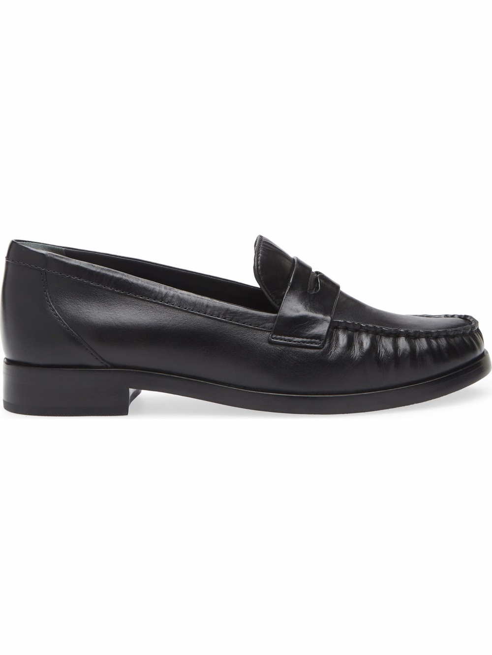Reformation Ani Ruched Penny Loafer Black - Picture 2 of 10